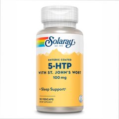 5-гідрокситриптофан Solaray Guaranteed Potency 5-HTP + St. John's 100mg 30 вег. капсул