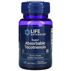 Витамин Е Супер абсорбирующие Токотриенолы, Super Absorbable Tocotrienols, Life Extension, 60 капсул
