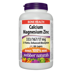Кальций Магний Цинк Webber Naturals Calcium Magnesium Zinc 200 каплет