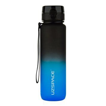 Бутылка для воды UZspace Uzspace Frosted Gradient Waterbottle 1000 мл Черный/Синий
