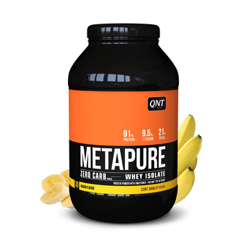 Сироватковий протеїн ізолят QNT Metapure ZC Isolate 908 грам Банан