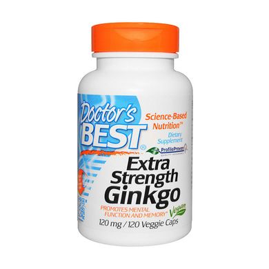 Гинкго билоба Doctor's BEST Extra Strength Ginkgo 120 mg 120 капс