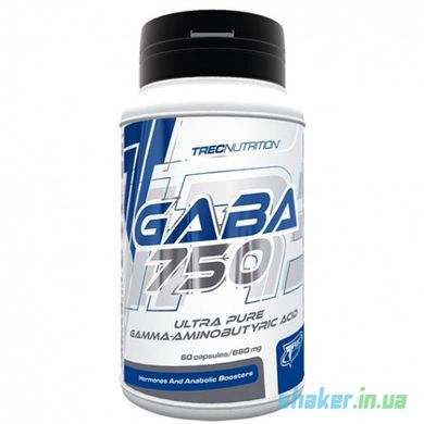 ГАМК TREC nutrition GABA 750 мг 60 капсул гамма-аміномасляна кислота