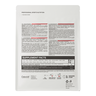 Креатин моногидрат OstroVit Creatine Monohydrate 500 г watermelon