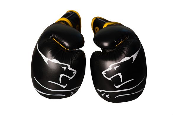 Боксерські рукавиці PowerPlay 3018 Чорно-Жовті 14 унцій