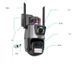 Поворотная уличная Wi-Fi камера видеонаблюдения V380-V21 8MP с сиреной и ночным видением 360&deg; обзор