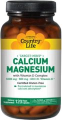 Кальций магний Country Life Calcium Magnesium with Vitamin D3 120 капсул