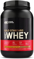 Сывороточный протеин изолят Optimum Nutrition 100% Whey Gold Standard 900 грамм chocolate peanut butter