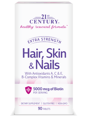 Вітаміни для волосся, шкіри і нігтів 21st Century Hair, Skin & Nalis (90 таб)