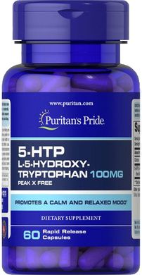 5-гідрокситриптофан Puritan's Pride 5-HTP 100 mg 60 капсул
