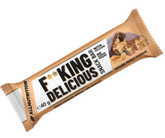 Фитнес батончики AllNutrition Fucking Delicious Snack Bar 40 г х 24 шт Caramel Peanut