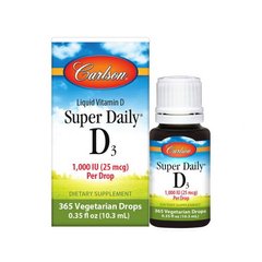 Вітамін D3 Carlson Labs Super Daily D3 Liquid 1000 IU 10,3 мл