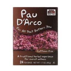 По Д'арко Кора муравьиного дерева Now Foods Pau D'Arco 24 пакетика