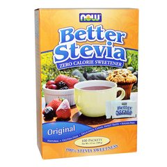 Натуральный сахарозаменитель Now Foods Better Stevia 100 packets (100 г) нау фудс стевия