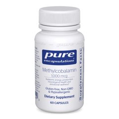 Витамин В12 метилкобаламин Pure Encapsulations Methylcobalamin Vitamin B12 1000 мкг 60 капсул