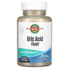 Очиститель от Мочевой Кислоты, Uric Acid Flush, KAL, 60 вегетарианских капсул