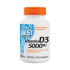 Витамин д3 Doctor's BEST Vitamin D3 5000 IU 360 капсул
