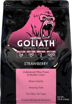 Гейнер для набору маси Syntrax Goliath Protein Gainer 5440 г strawberry