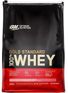 Сывороточный протеин изолят Optimum Nutrition Gold Standard 100% Whey 4540 г delicious strawberry