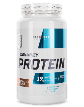 Сывороточный протеин концентрат Progress Nutrition 100% Whey Protein 1000 г Шоколад и фундук