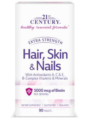 Вітаміни для волосся, шкіри і нігтів 21st Century Hair, Skin & Nalis (90 таб)
