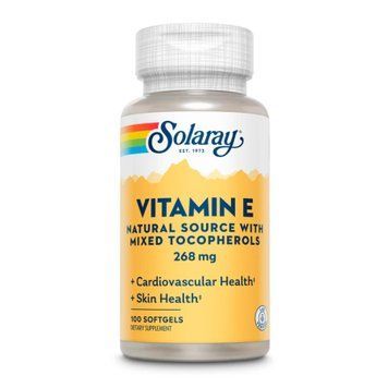 Вітамін Е Solaray Vitamin E d-Alpha Tocopherol 268mg 50 м'яких капсул