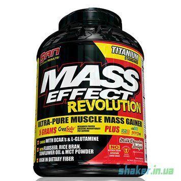 Гейнер для набору маси SAN Mass Effect Revolution 2900 г мас ефект Революшн vanilla bean