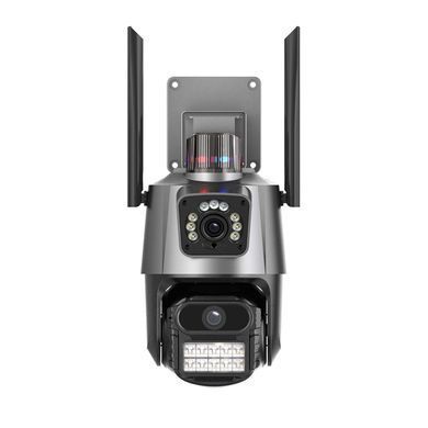 Поворотная уличная 4G камера видеонаблюдения V380-V21 8MP с сиреной и ночным видением 360&deg; обзор