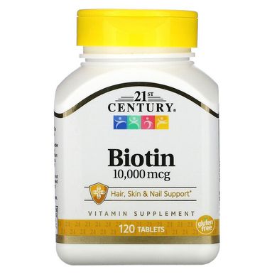 Биотин 21st Century Biotin 10000 mcg 120 таблеток