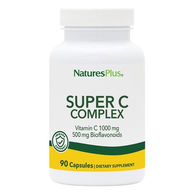 Супер Комплекс витамина С 1000 мг, биофлавоноиды 500 мг Super C Complex, Nature's Plus, 90 капсул