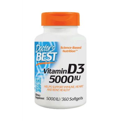 Витамин д3 Doctor's BEST Vitamin D3 5000 IU 360 капсул