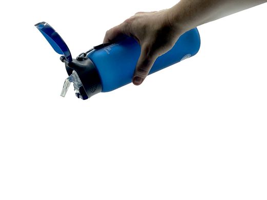 Пляшка для води CASNO 600 мл KXN-1196 Синя з соломинкою