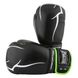 Боксерские перчатки PowerPlay 3018 черно-зеленые 10 унций