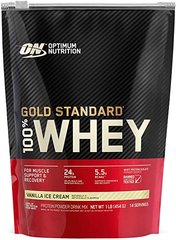 Сывороточный протеин изолят Optimum Nutrition 100% Whey Gold Standard 454 грамм vanilla ice cream