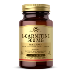 Л-карнитин Solgar L-Carnitine 500 мг 30 таб