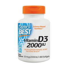 Витамин д3 Doctor's BEST Vitamin D3 2000 IU 180 капсул