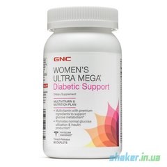 Вітаміни для жінок GNC Women`s Ultra Mega Diabetic Support (90 таб) при діабеті