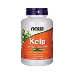 Бурая водоросль келп с йодом Now Foods Kelp (200 таб)