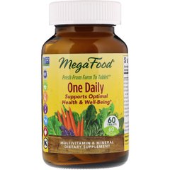 Мультивітаміни One Daily, MegaFood, 60 таблеток