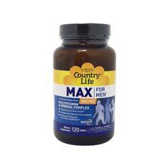 Мультивітаміни і Мінерали для Чоловіків, Max for Men, Country Life, 120 таблеток