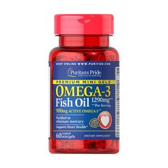 Омега 3 Puritan's Pride Omega-3 Fish Oil 1290 mg 60 капс рыбий жир
