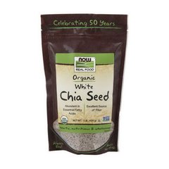 Насіння Чіа Now Foods Chia Seed organic white 454 грам