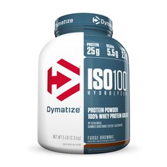 Сывороточный протеин гидролизат Dymatize Nutrition ISO 100 2300 грамм Брауни