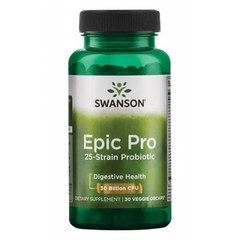 Пробиотики Swanson Epic Pro 25-Strain Probiotic 30billion 30 вег. капсул.