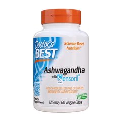 Ашваганда Doctor's Best Ashwagandha with Sensoril 125 mg 60 вег. капсул