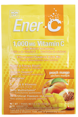 Витаминный Напиток для Повышения Иммунитета, Вкус Персика и Манго, Vitamin C, Ener-C, 30 пакетиков