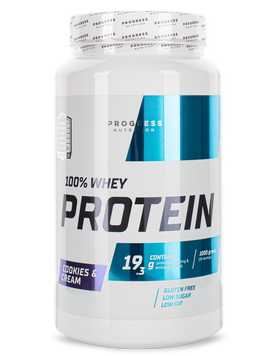 Сывороточный протеин концентрат Progress Nutrition 100% Whey Protein 1000 г Печенье и крем