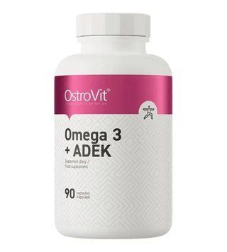 Омега 3 OstroVit Omega 3+ ADEK 90 капсул