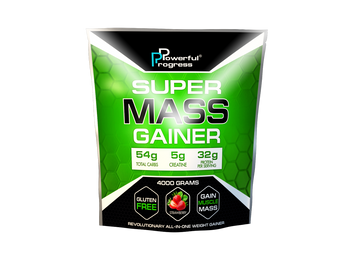 Гейнер для набору маси Powerful Progress Super Mass Gainer 4000 г Гейнер vanilla
