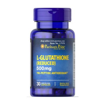 Глутатион Puritan's Pride L-Glutathione (Reduced) 500 mg 30 капсул